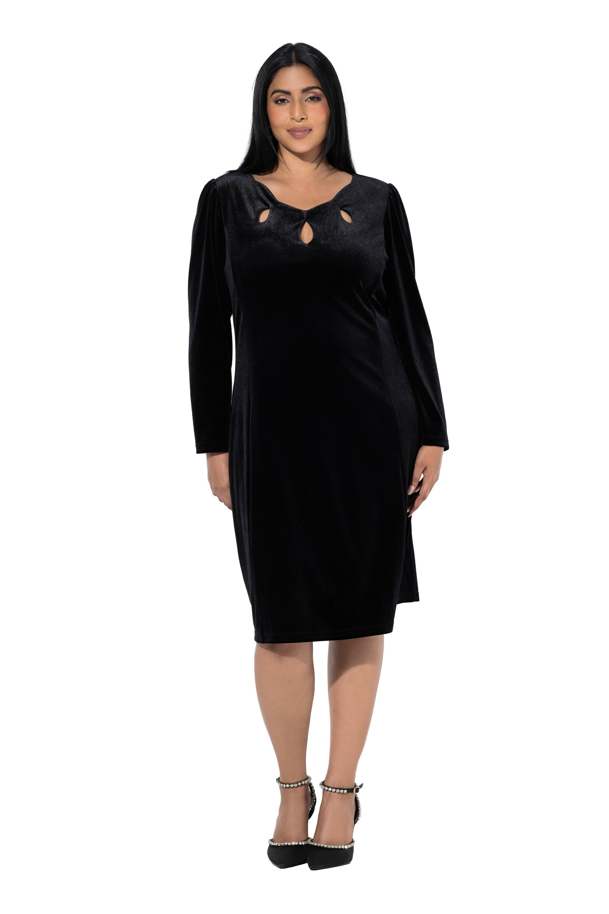 Ulla Popken Jurk in Zwart: voorkant