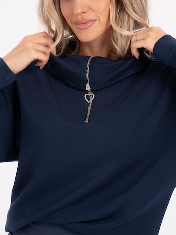 Sweat-shirt MYLAVIE by Sarah Harrison en bleu