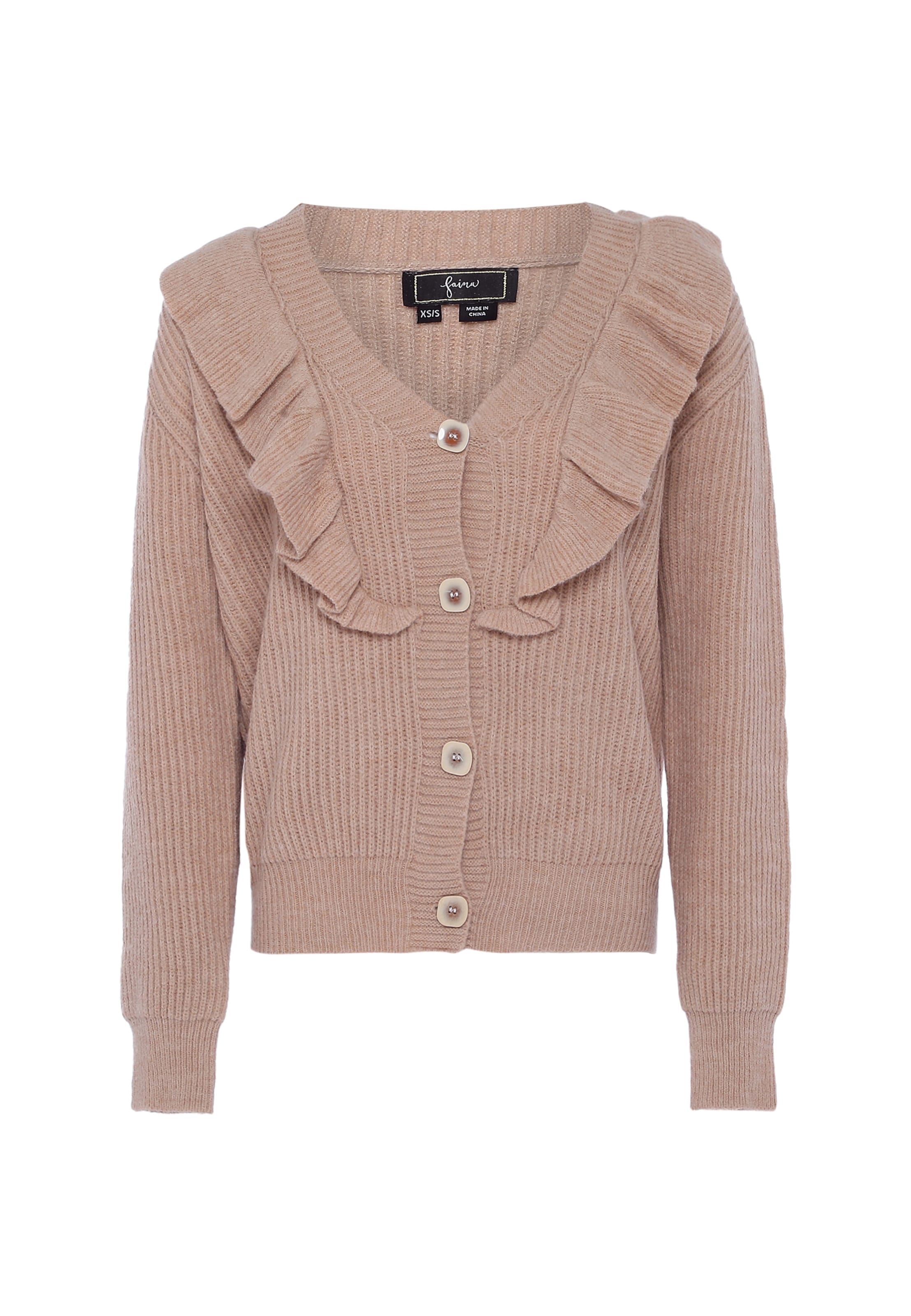 faina Cardigan i beige: forside