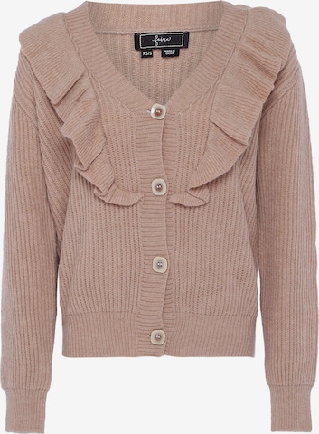 faina Gebreid vest in Beige: voorkant