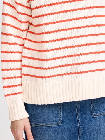 b.young - Pullover ' BYNAGLA STRIPED JUMPER' em vermelho