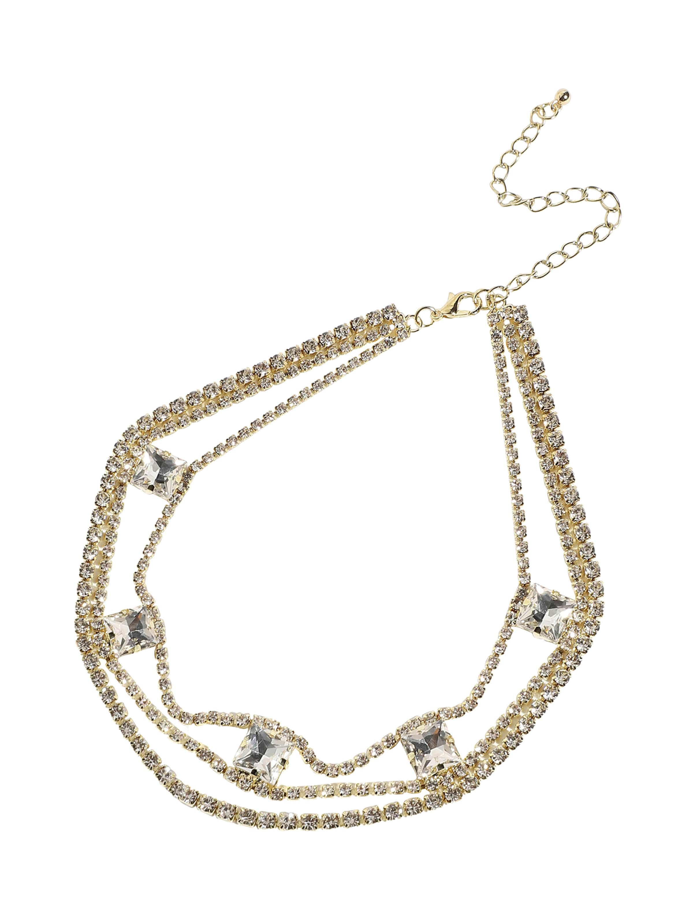 SOHI Łańcuszek 'Lorrie' w kolorze srebrny: przód