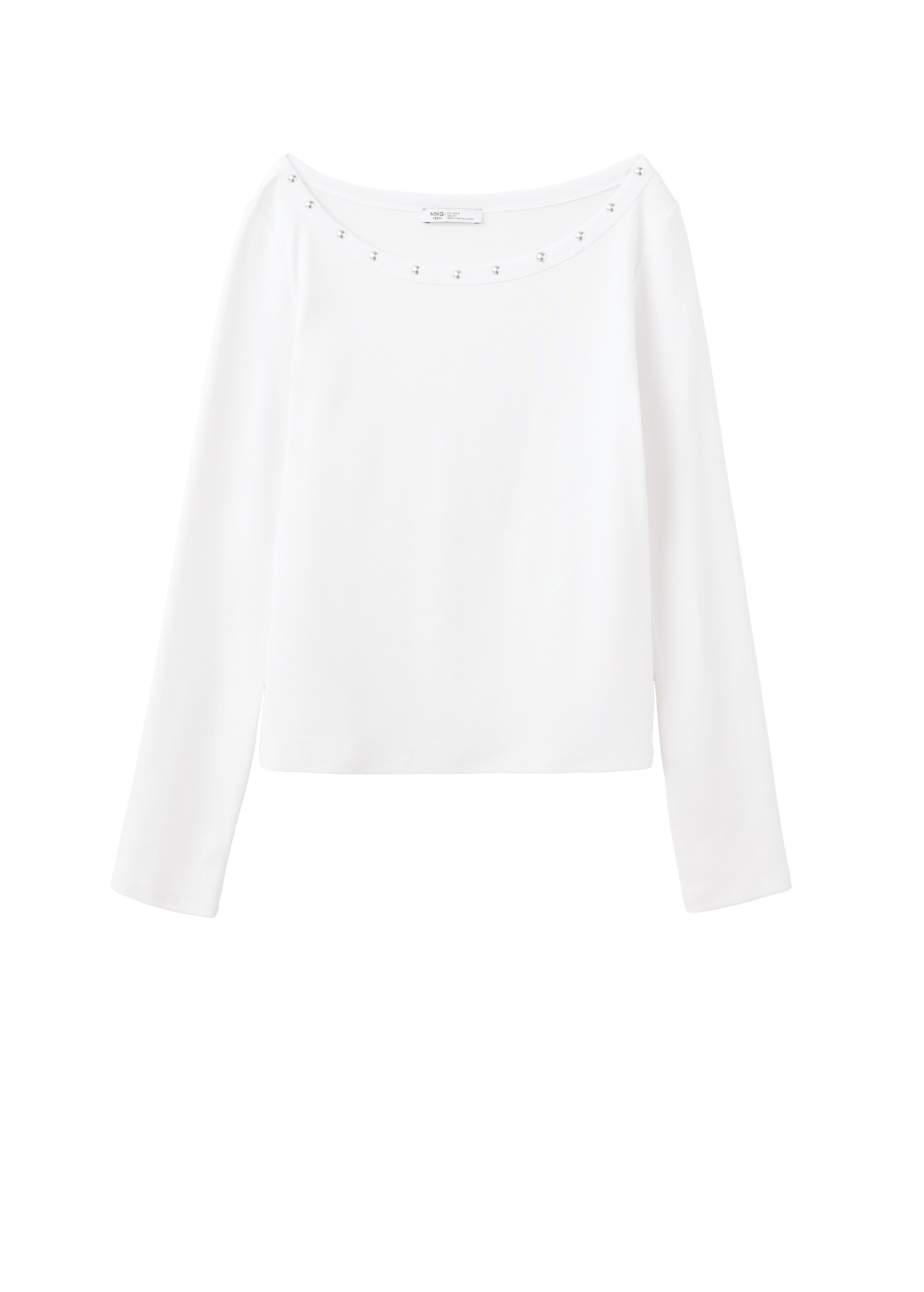 T-shirt 'NIEVE' MANGO TEEN en blanc : devant