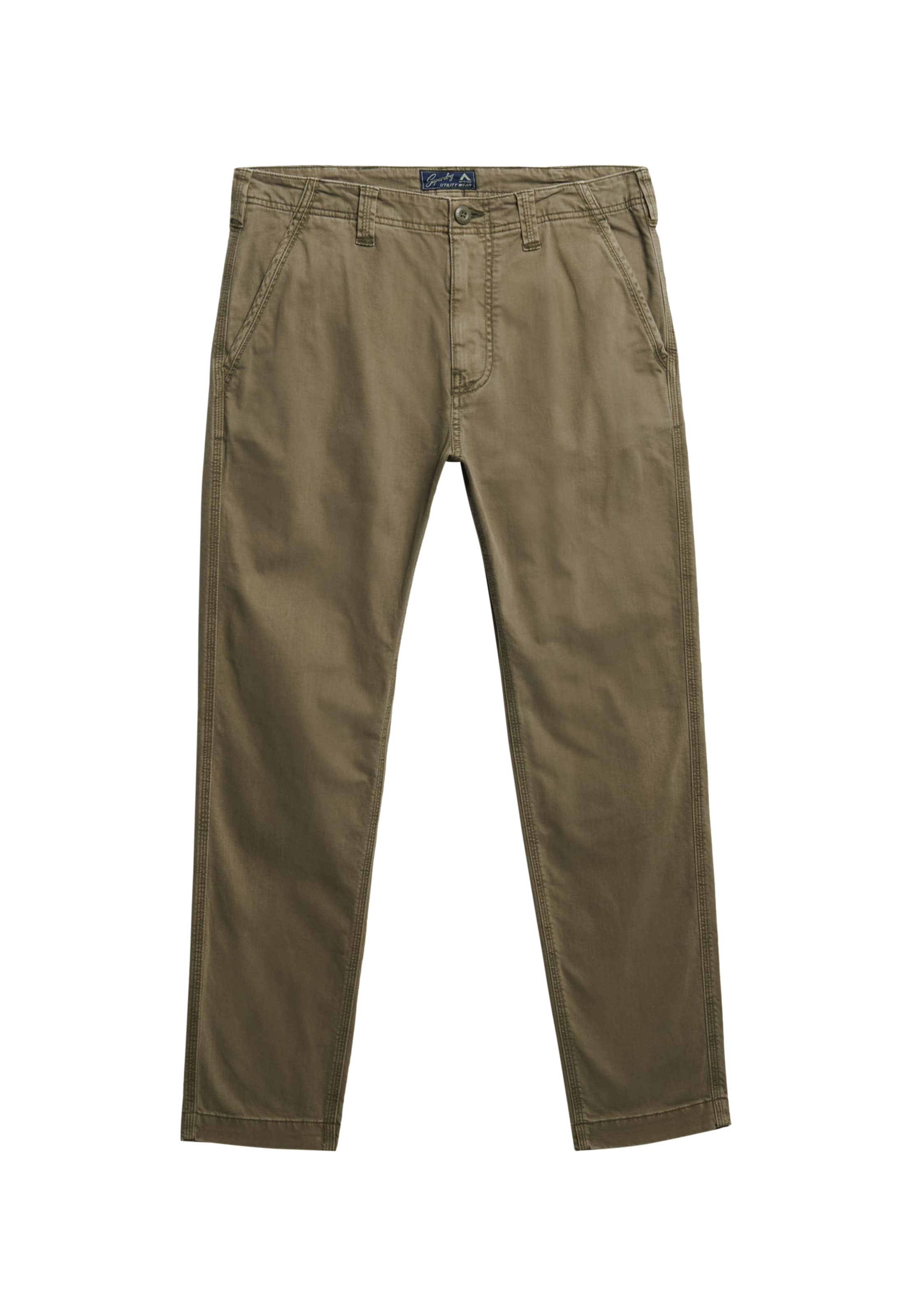 Superdry & Co Chino 'Utility ' in Groen: voorkant