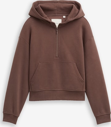 TOM TAILOR Sweatshirt in Bruin: voorkant