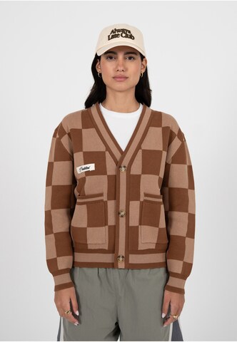 Prohibited Kardigan 'Victory' – hnědá: přední strana