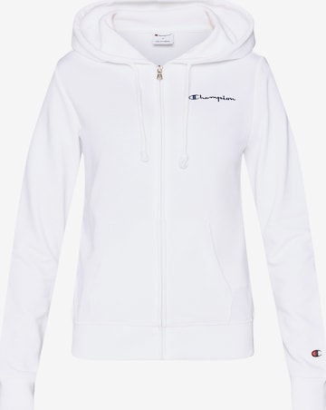 Champion Authentic Athletic Apparel Sweatjakke i hvid: forside