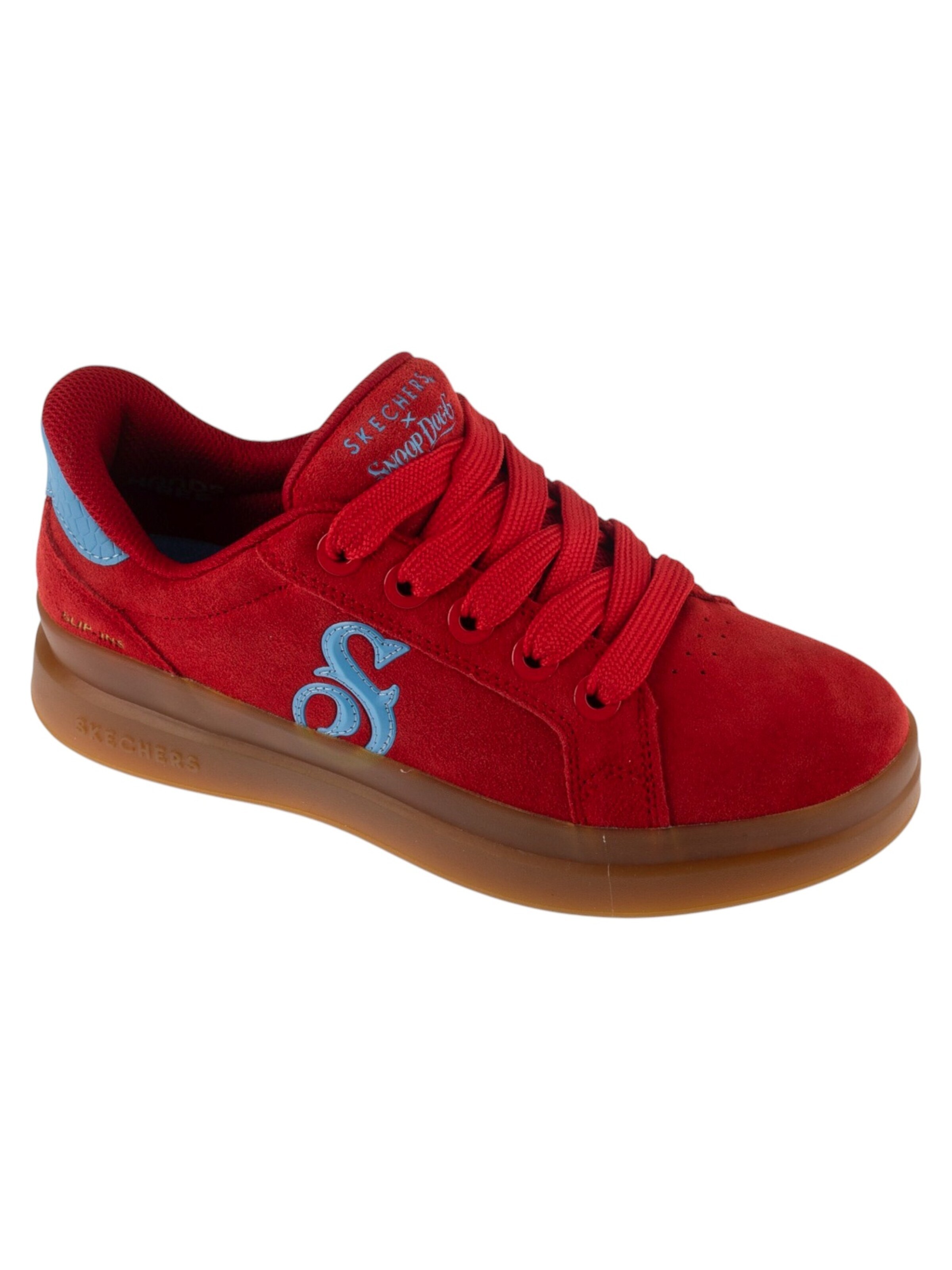 Baskets basses SKECHERS en rouge : devant
