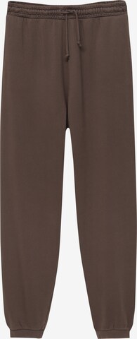 Pull&Bear Zwężany krój Spodnie w kolorze brązowy: przód