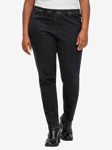 SHEEGO Skinny Jeans in Grey: front