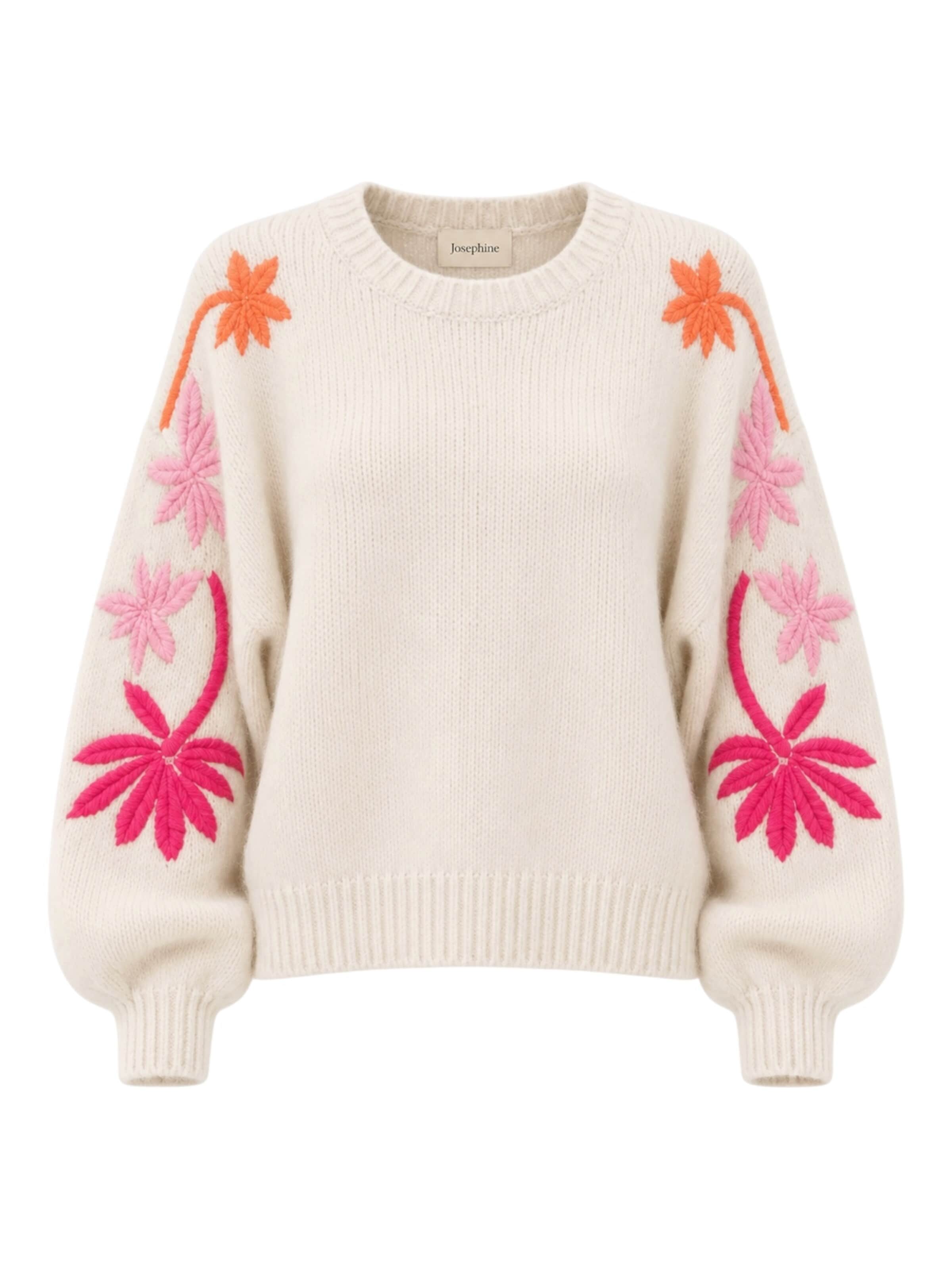 Josephine Label Sweater 'Camisola Flower' in S-L in Beige, Item view