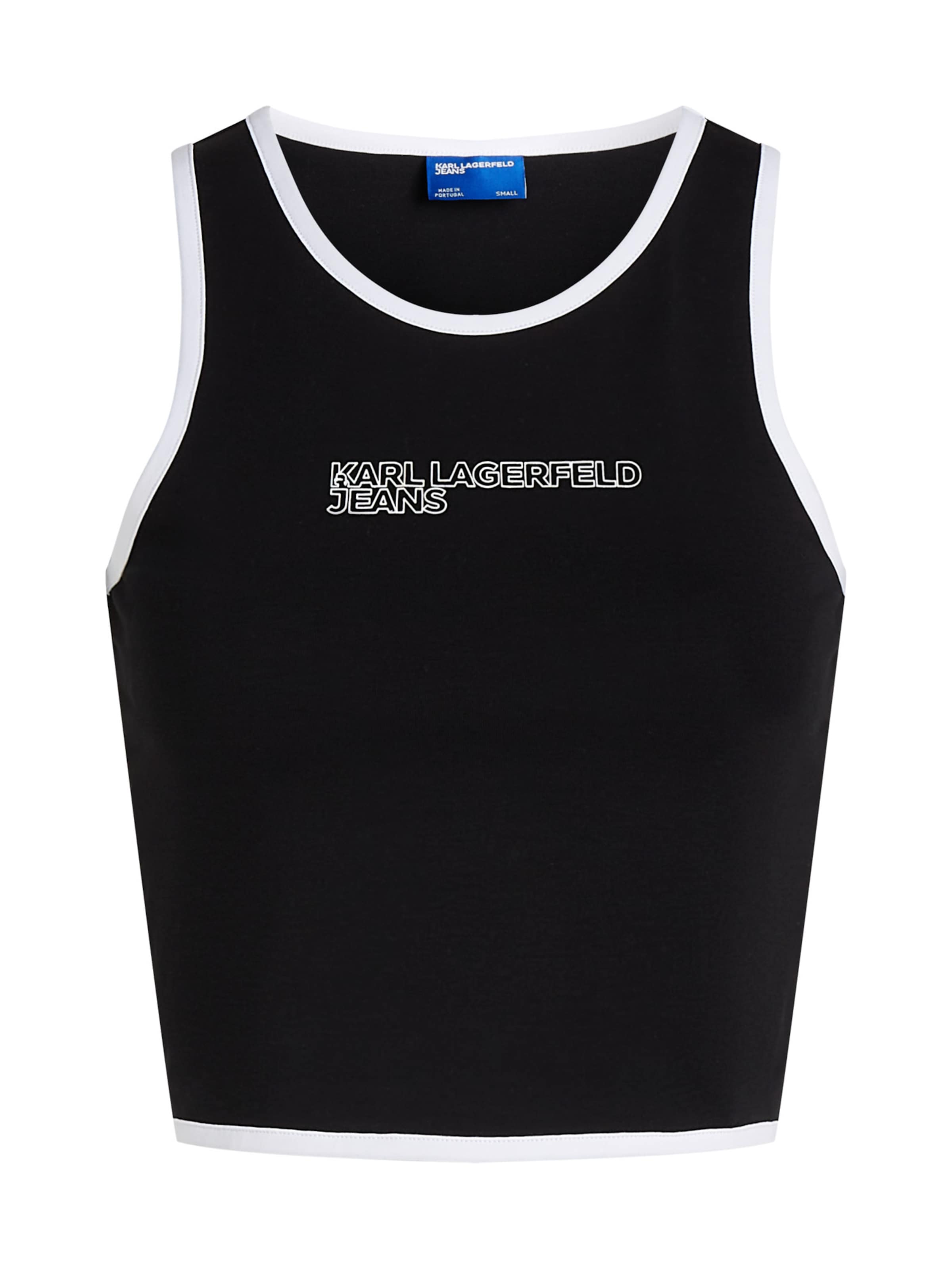 KARL LAGERFELD JEANS Топ в черно: отпред
