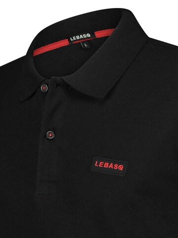 LEBASQ Shirt 'Chet's Piqué Polo' in Black