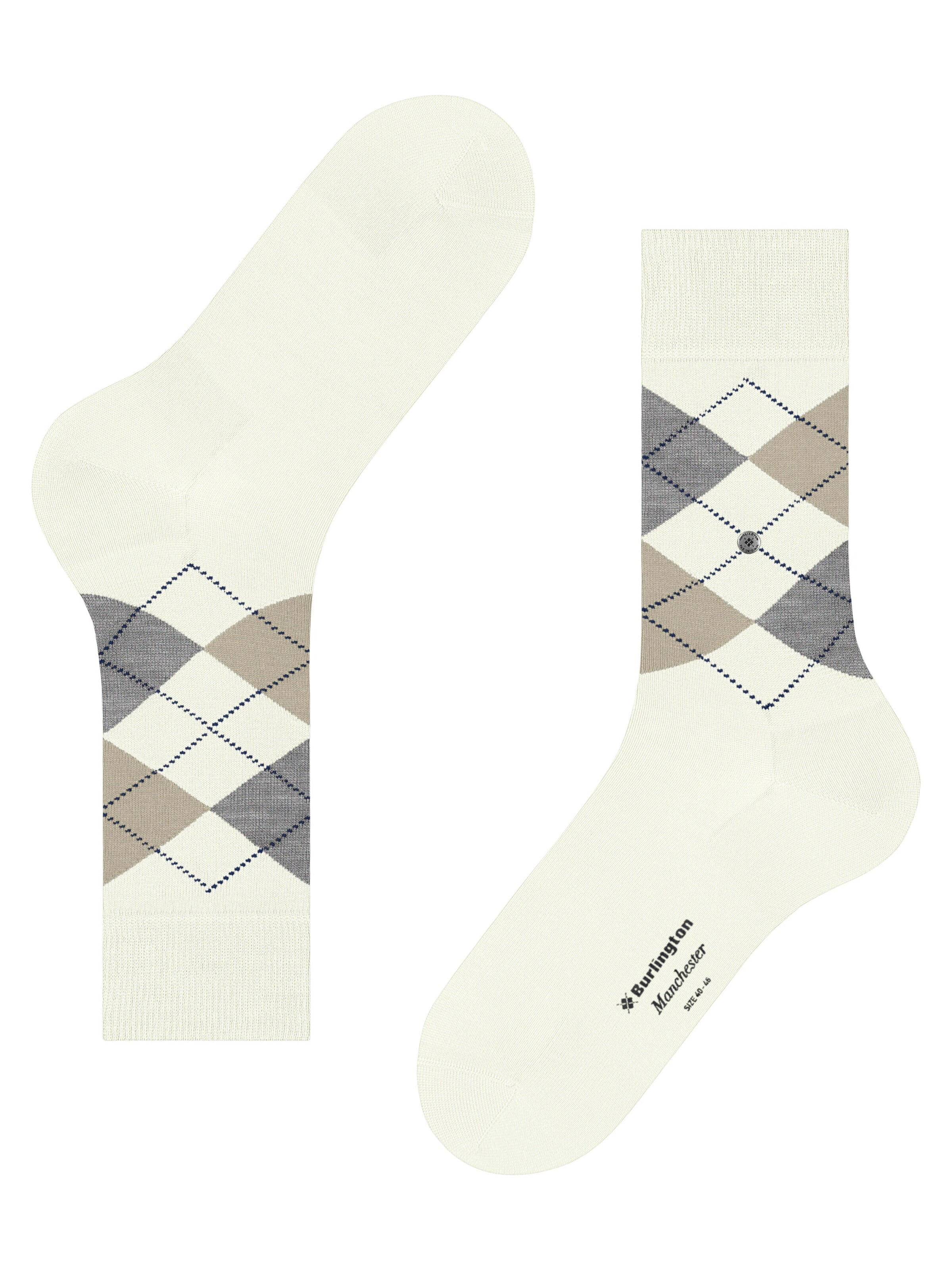 BURLINGTON Socks 'Manchester' in White: front
