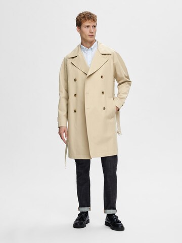 Manteau mi-saison 'Archive' SELECTED HOMME en beige