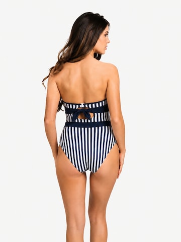 MILENKA Klassiek Badpak 'Marine swimsuit' in Blauw