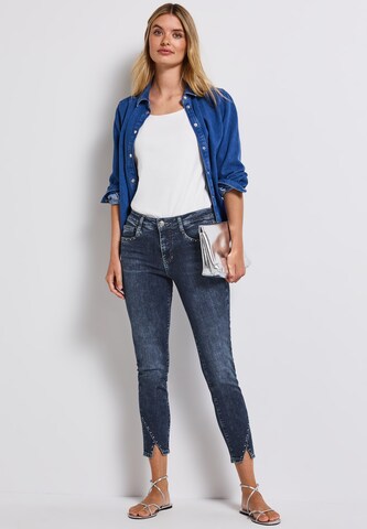 STREET ONE Slimfit Jeans in Blau