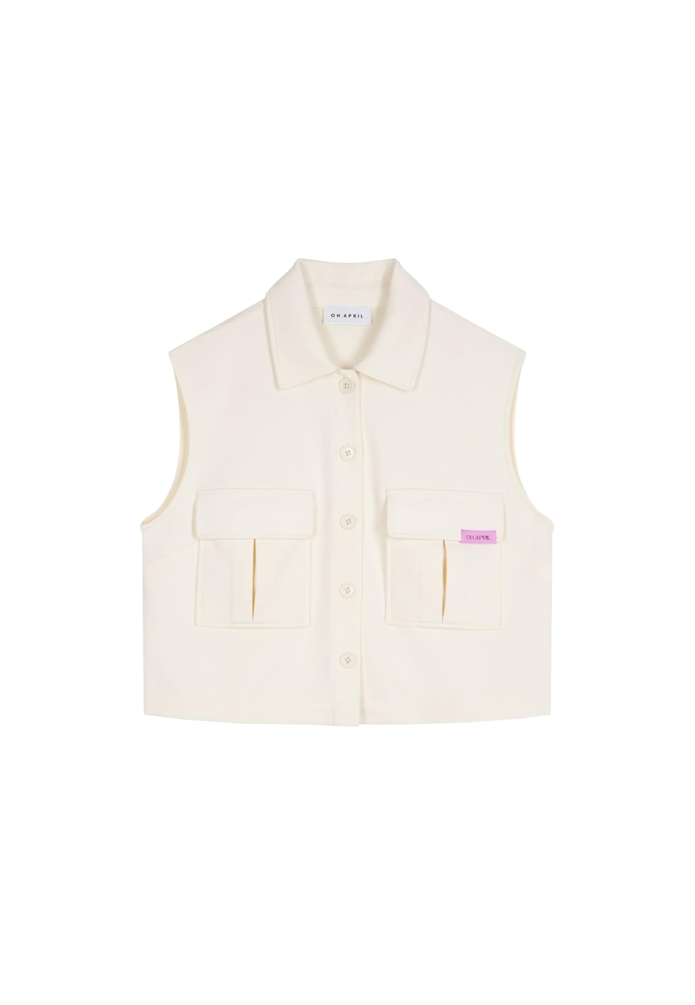 Gilet 'Nih' di OH APRIL in beige: frontale