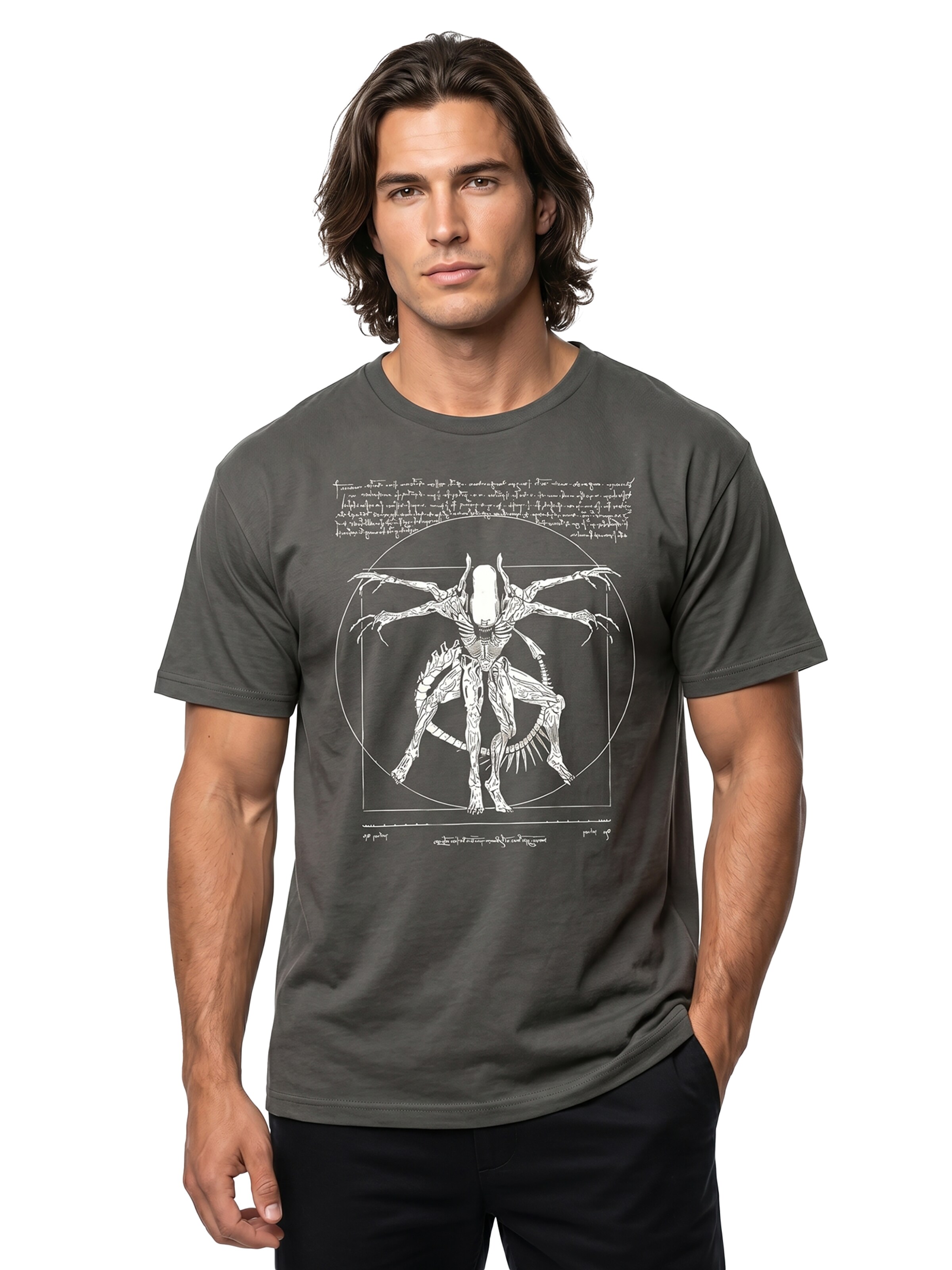MAKAYA Shirt 'Alien' in Grey: front