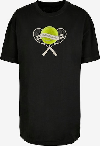 Merchcode T-Shirt 'Tennis Tournament' in Schwarz: predná strana