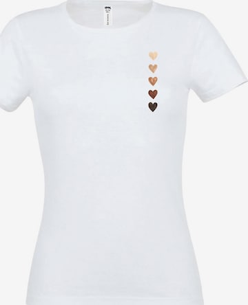 RMK Shirt 'Herz' in White: front