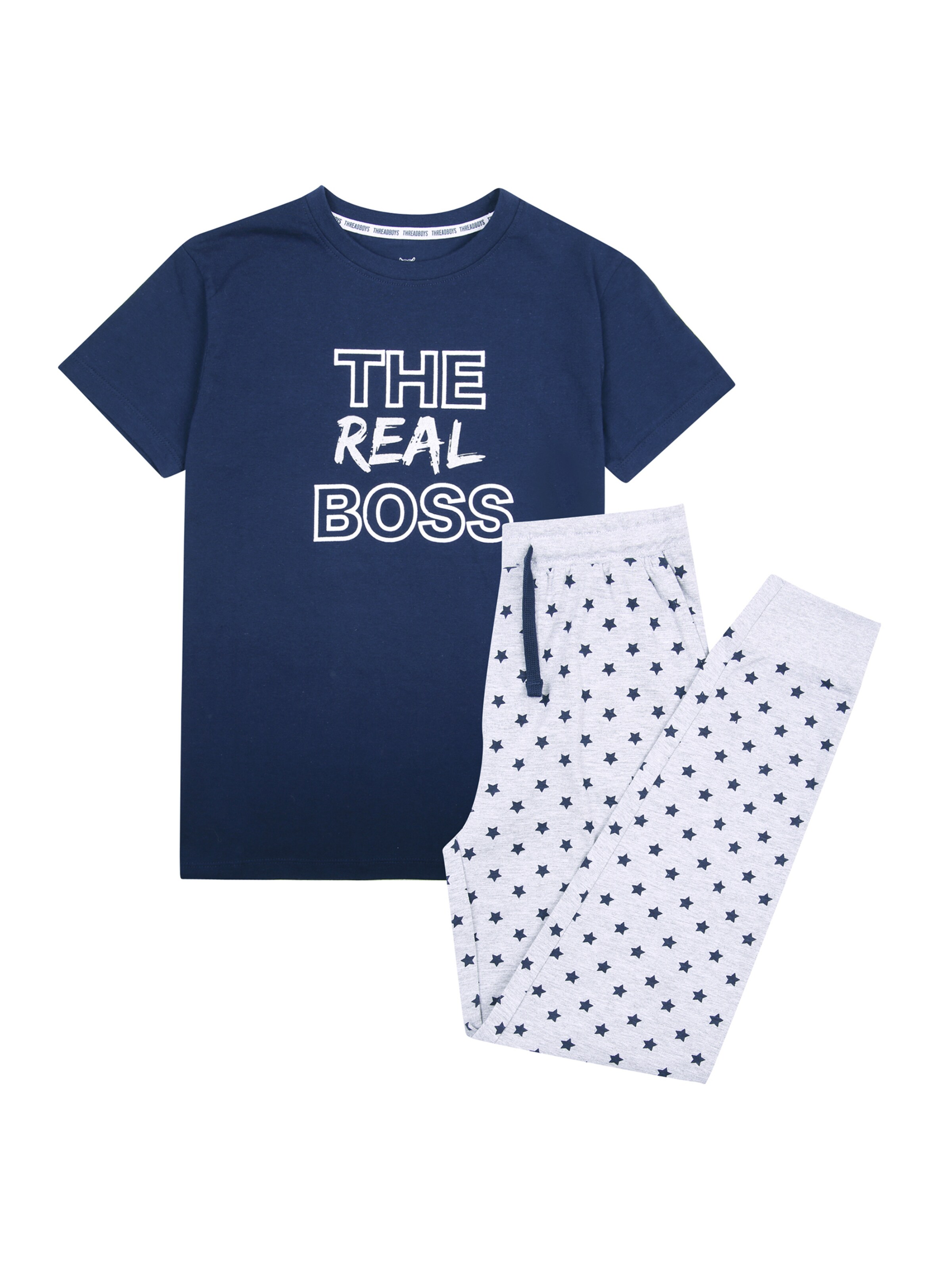 Threadboys Nachtkledij in Blauw: voorkant