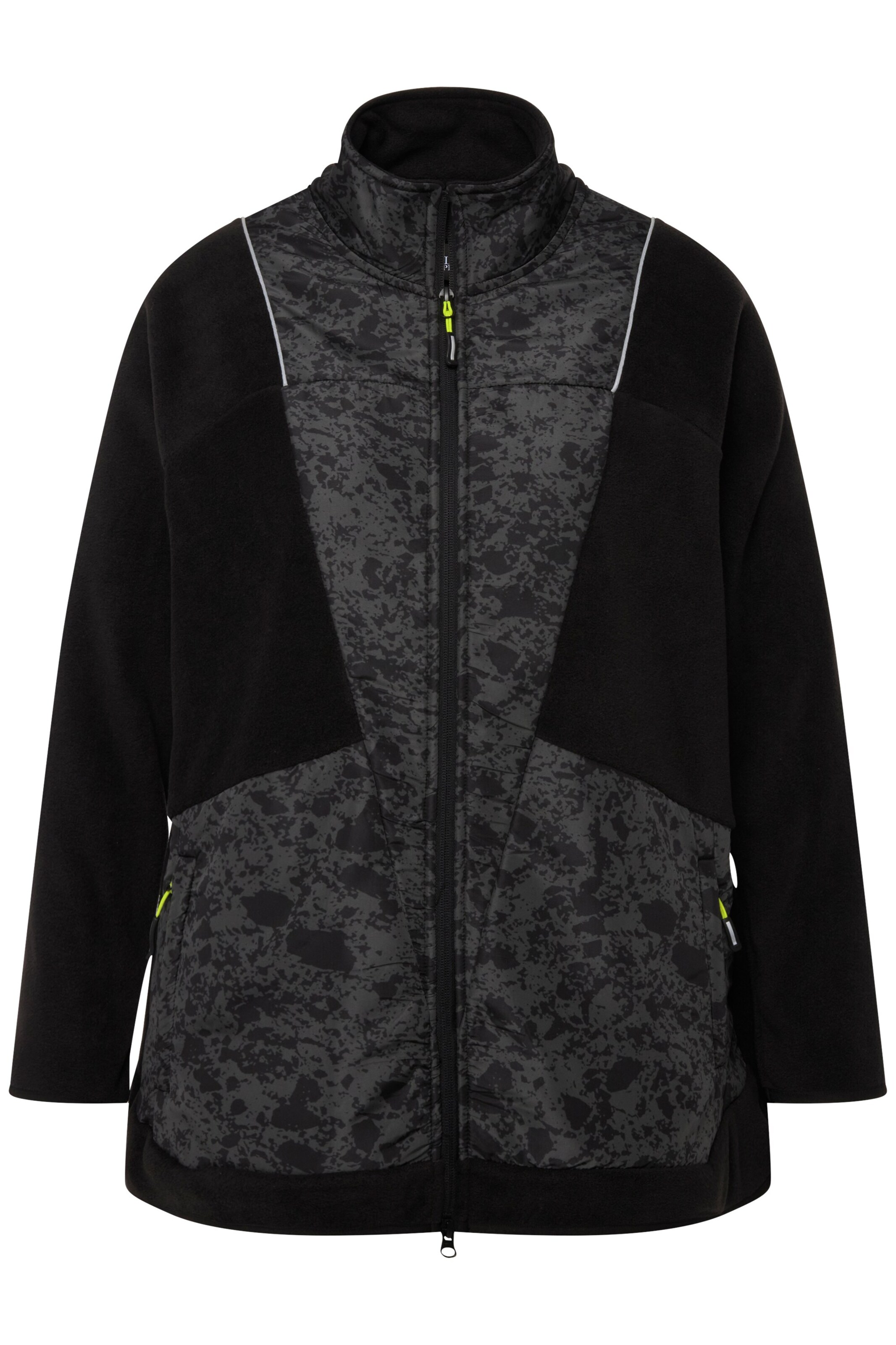 Ulla Popken Sweatvest in Zwart: voorkant