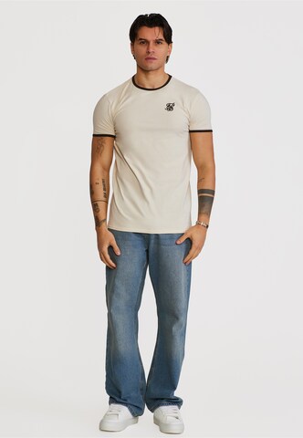 SikSilk Tričko 'Ringer' – béžová