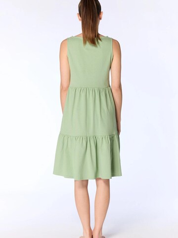 Leela COTTON Dress 'Damen Bio-Baumwoll-Volant-Sommerkleid' in Green
