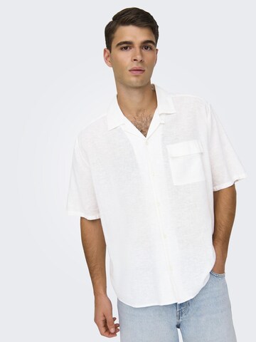 Comfort fit Camicia 'CAIDEN' di Only & Sons in bianco
