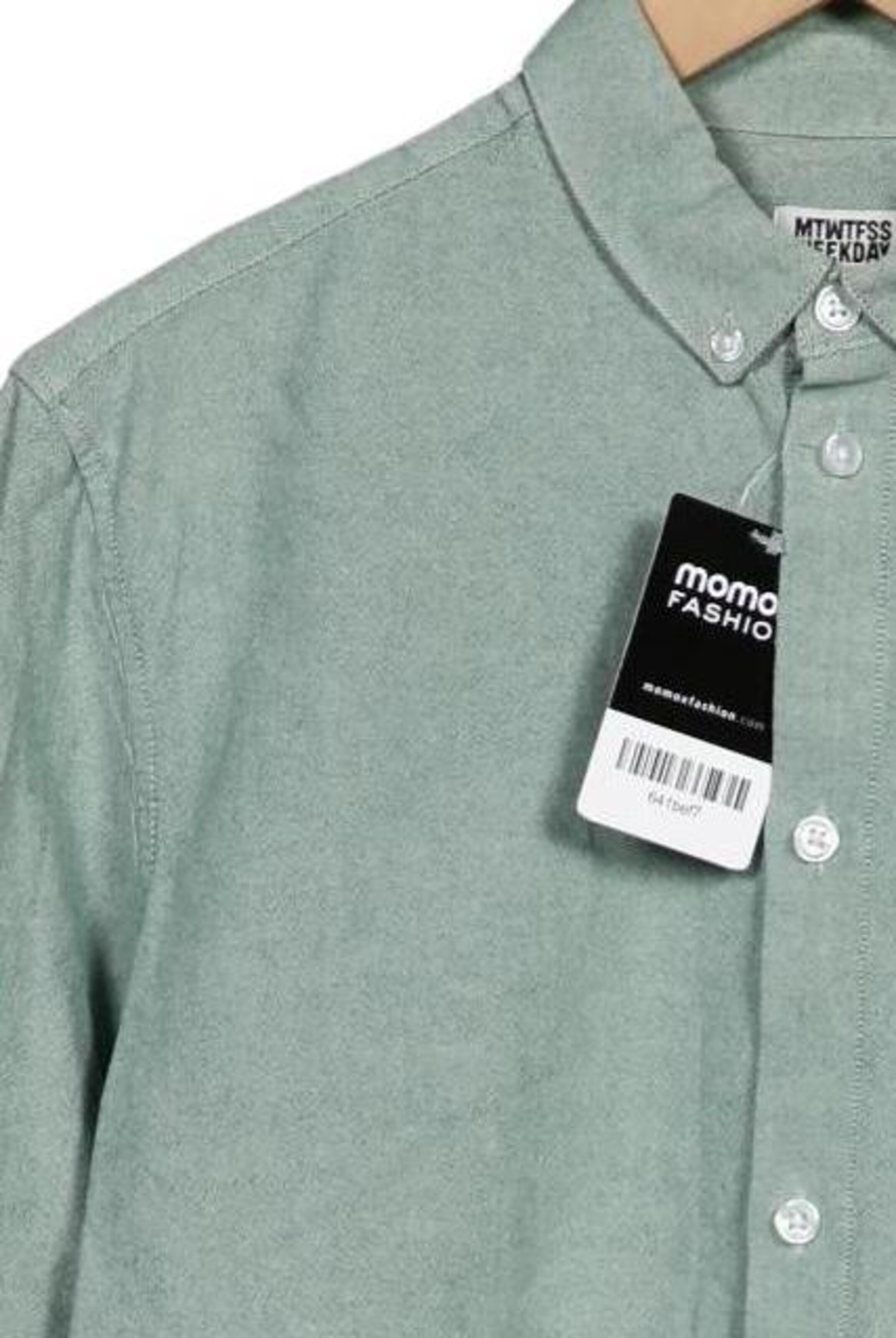 WEEKDAY Button Up Shirt in S in Green
