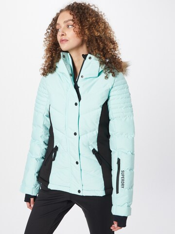 Superdry Snow Outdoorjas 'Snow Luxe' in Groen: voorkant