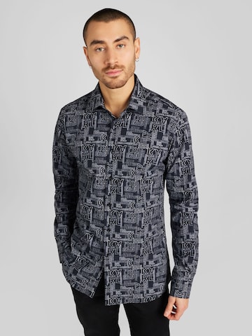 Karl Lagerfeld - Ajuste regular Camisa en negro: frente