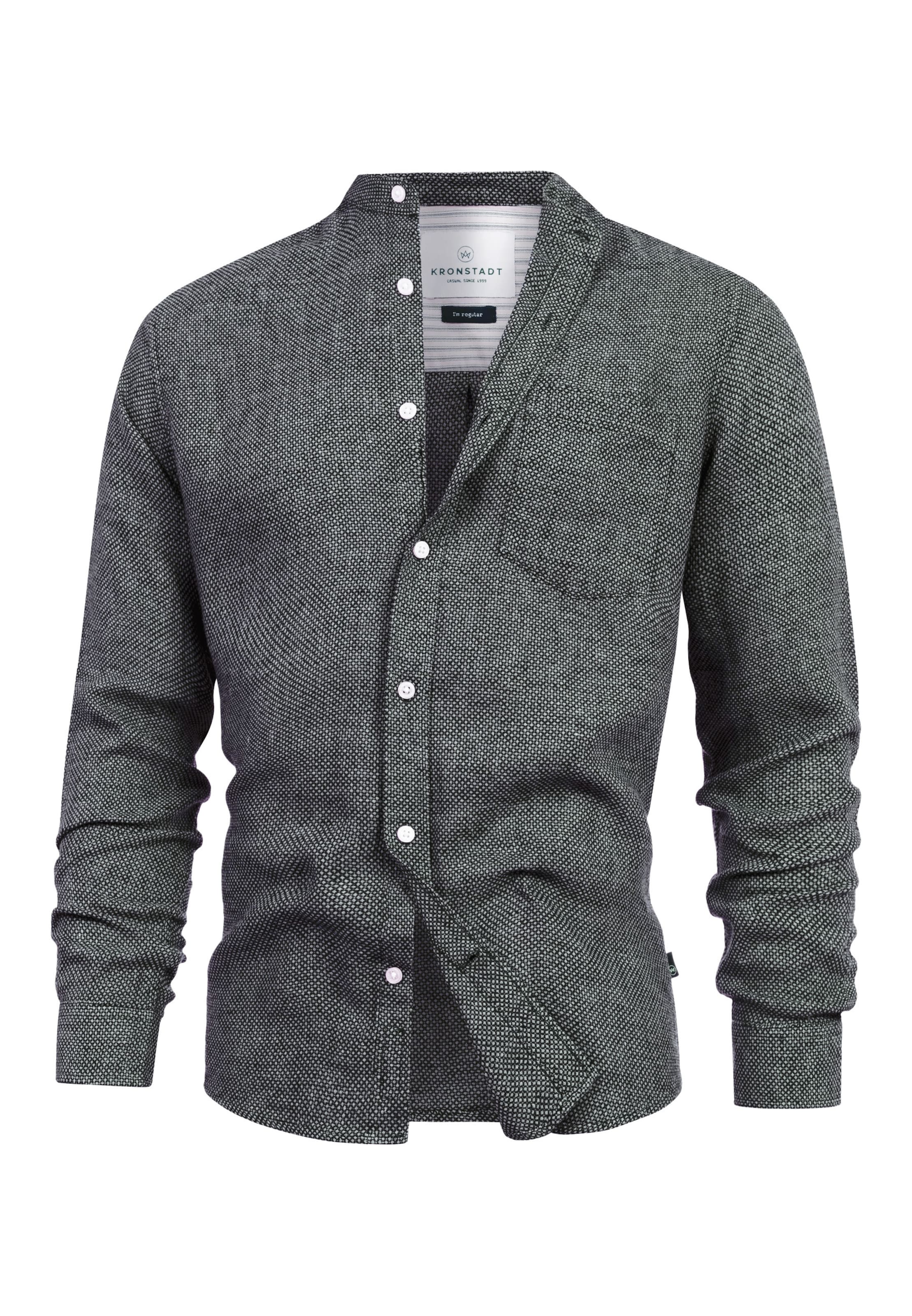 Kronstadt Zakelijk overhemd 'KSGallagher' in Zwart: voorkant