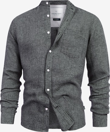 Kronstadt Zakelijk overhemd 'KSGallagher' in Zwart: voorkant