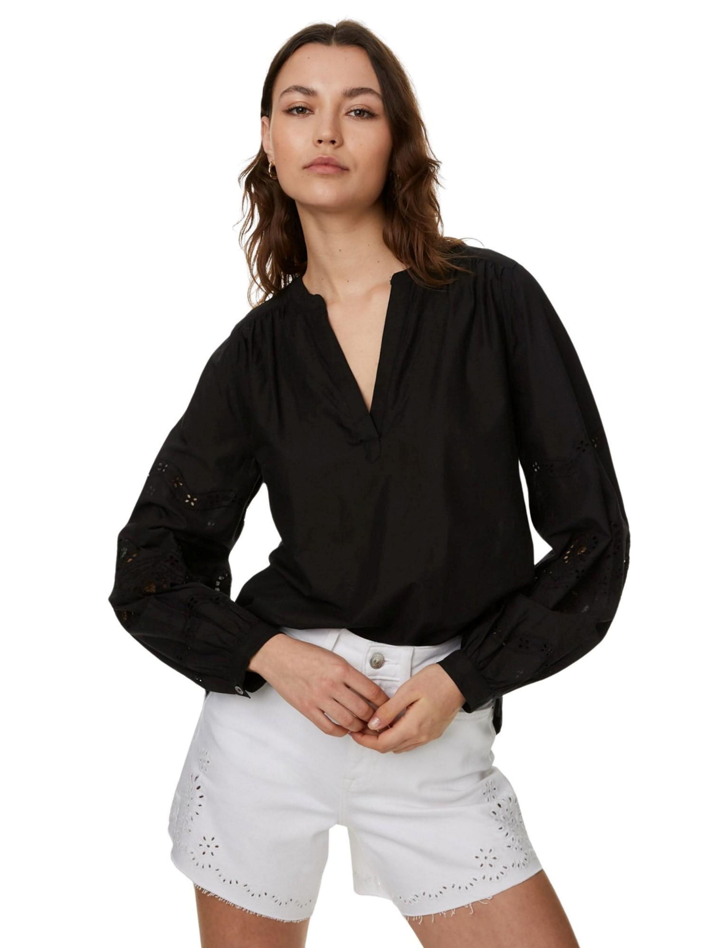 Marks & Spencer Blouse in Zwart: voorkant