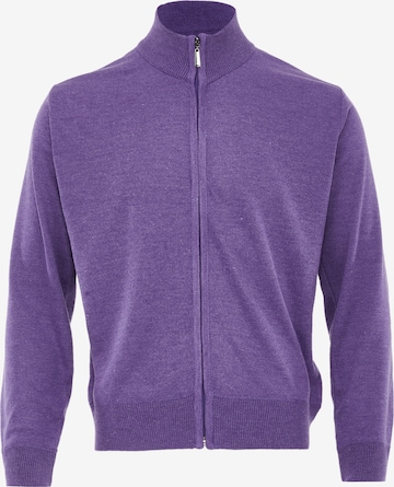 CELOCIA Knit Cardigan in Purple: front