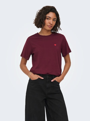 JDY Shirt 'JDYPISA' in Rood: voorkant