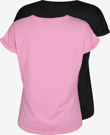 Zizzi T-Shirt 'Katja' in Pink