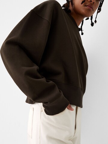 Sweat-shirt Bershka en marron