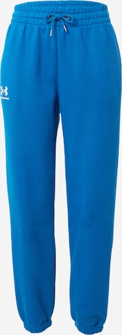 UNDER ARMOUR Tapered Workout Pants 'Essential' in Blue: front