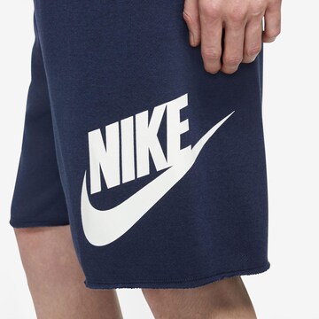 Nike Sportswear - Loosefit Calças 'Club Alumini' em azul