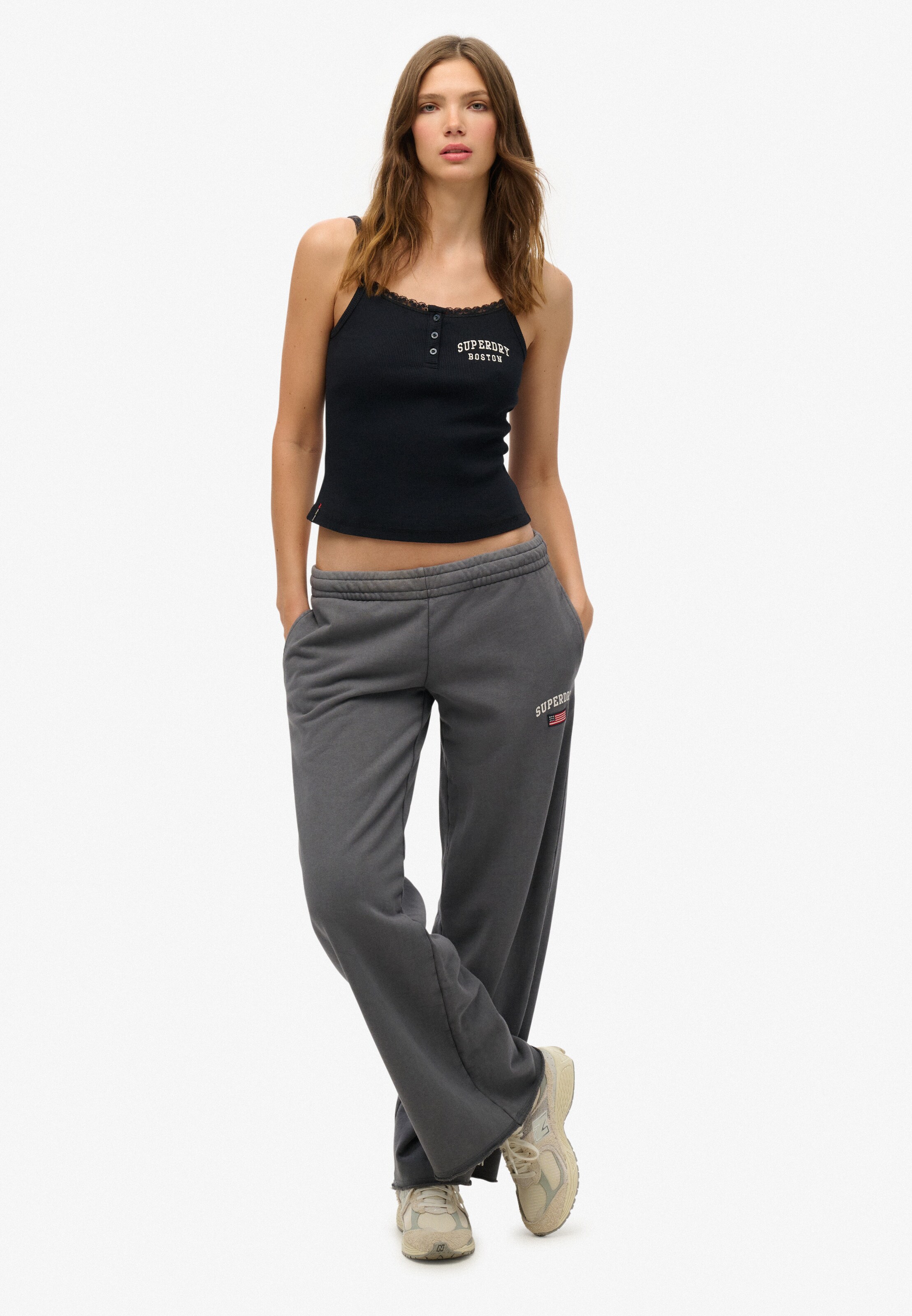 Superdry Top 'Athletic Essentials' in Blauw