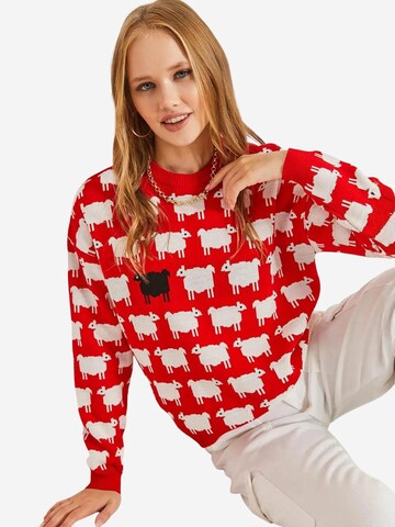 Pull-over 'Pullover' Bianco Lucci en rouge : devant