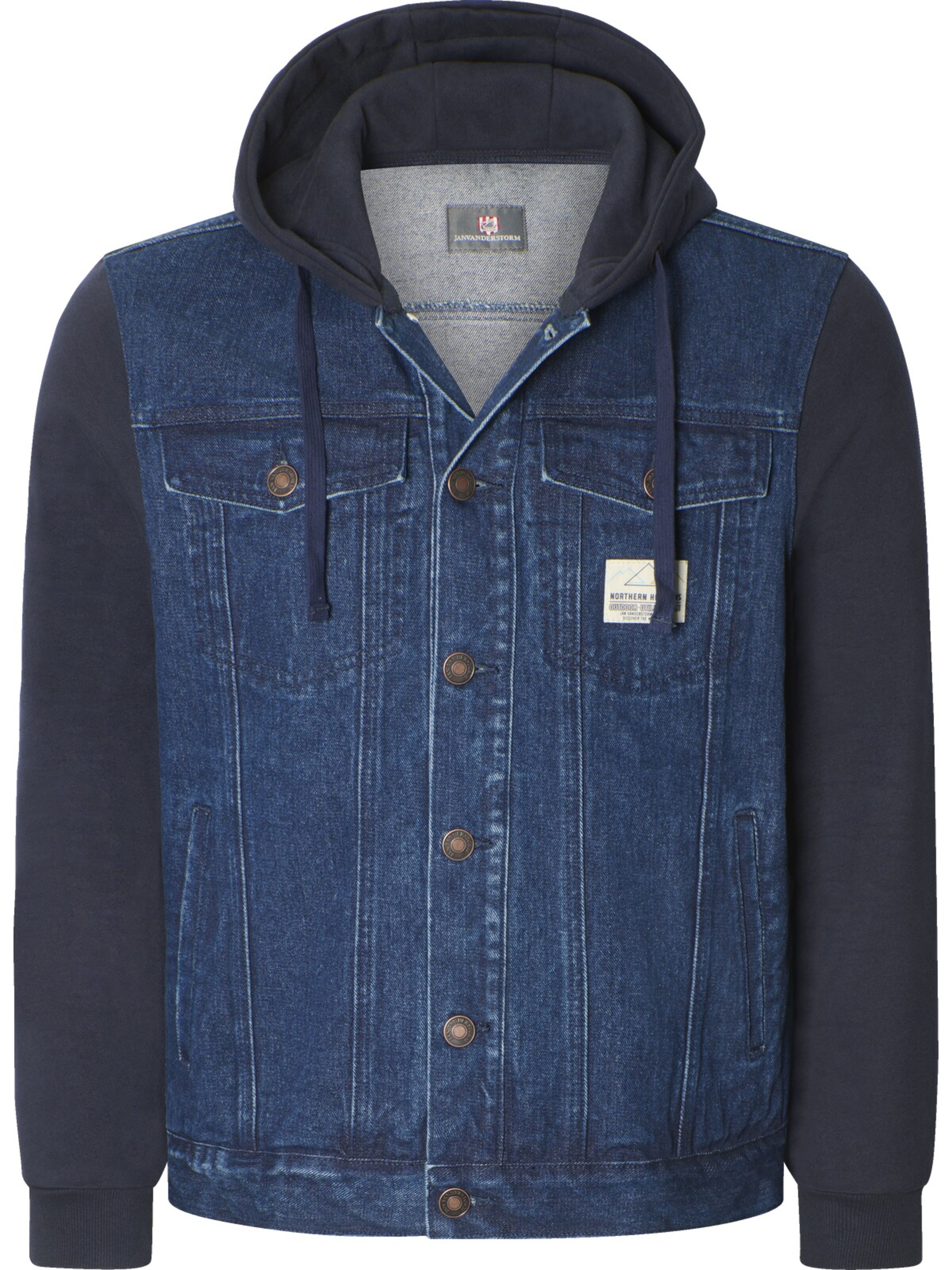 Jan Vanderstorm Between-Season Jacket 'Ingmark' in Blue: front