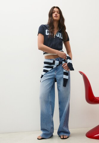 Wide leg Jeans di Bershka in blu
