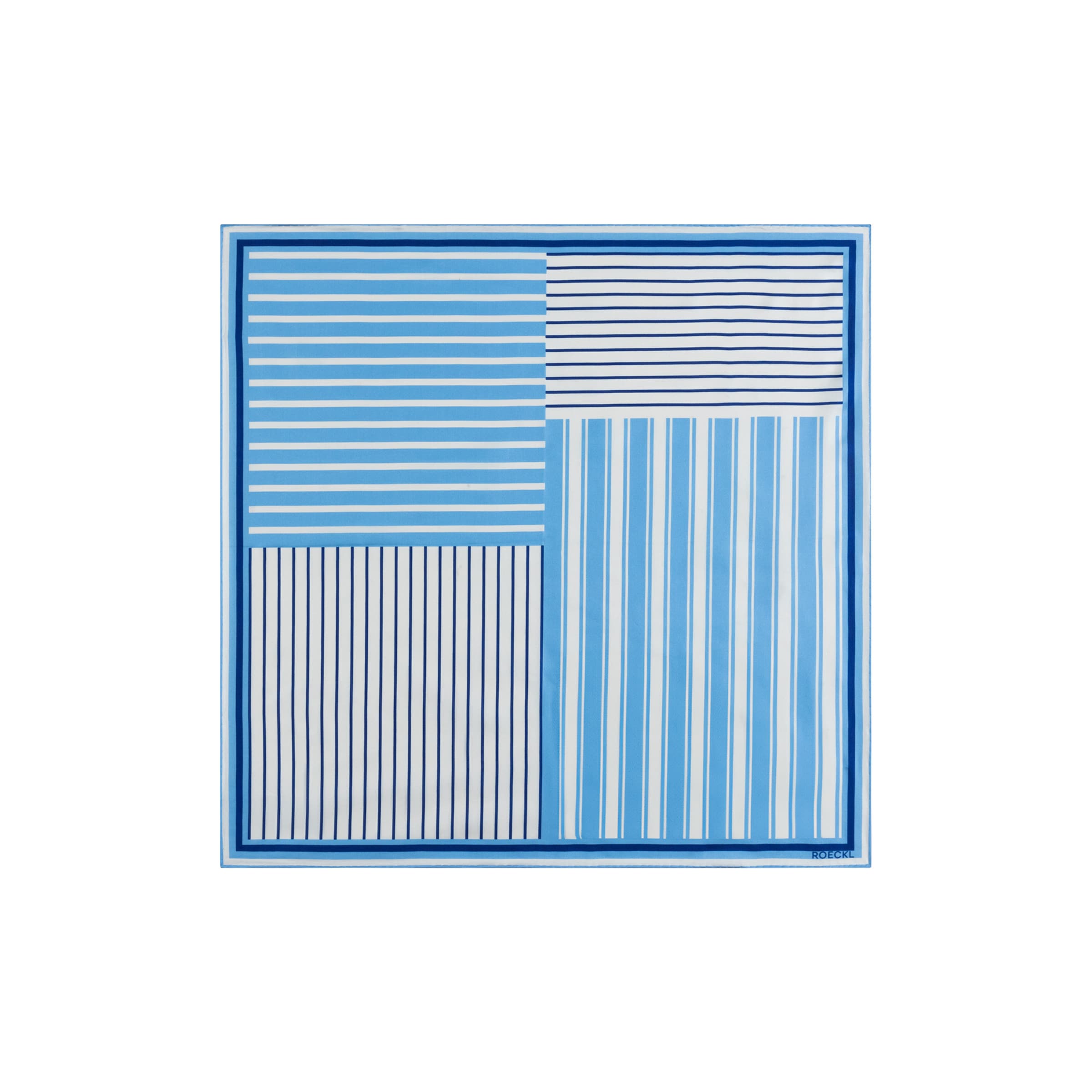 Foulard 'COLOURED STRIPES NICKY' di Roeckl in blu: frontale