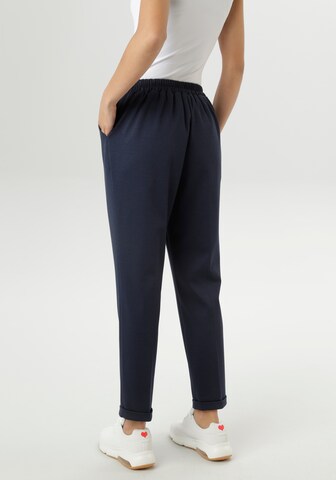 Aniston SELECTED Tapered Pleat-Front Pants in Blue