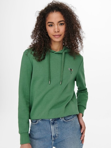 Sweat-shirt ONLY en vert : devant