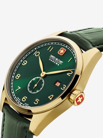 SWISS MILITARY HANOWA Analoog horloge 'LYNX' in Groen